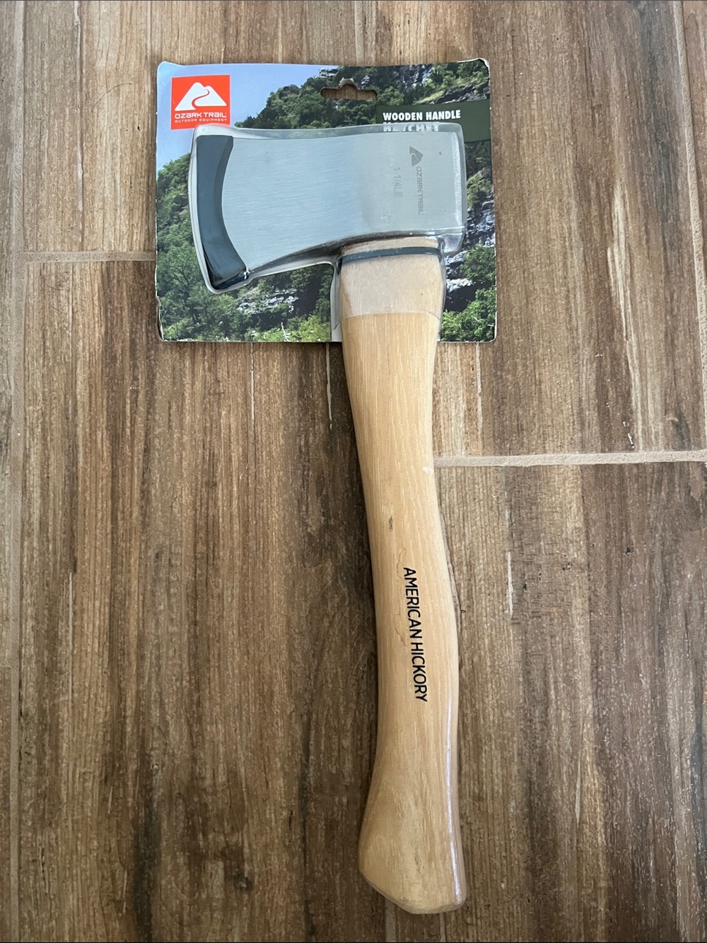 Ozark Trail Natural Wood Handled Hatchet - Brown -12” new w tags z7
